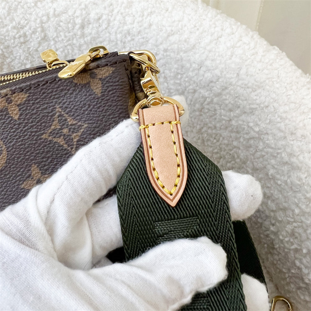 LV Multi Pochette Accessoires MPA in Monogram Canvas, Khaki Strap and GHW