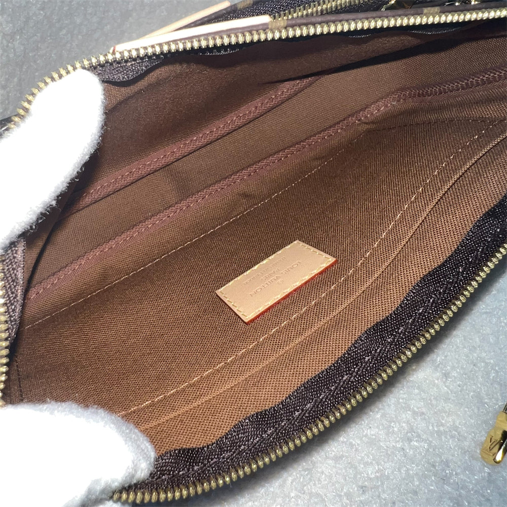 LV Multi Pochette Accessoires MPA in Monogram Canvas, Khaki Strap and GHW