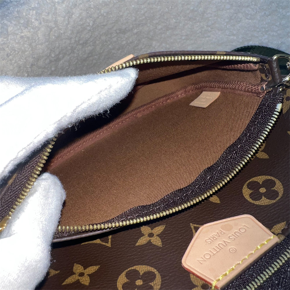LV Multi Pochette Accessoires MPA in Monogram Canvas, Khaki Strap and GHW