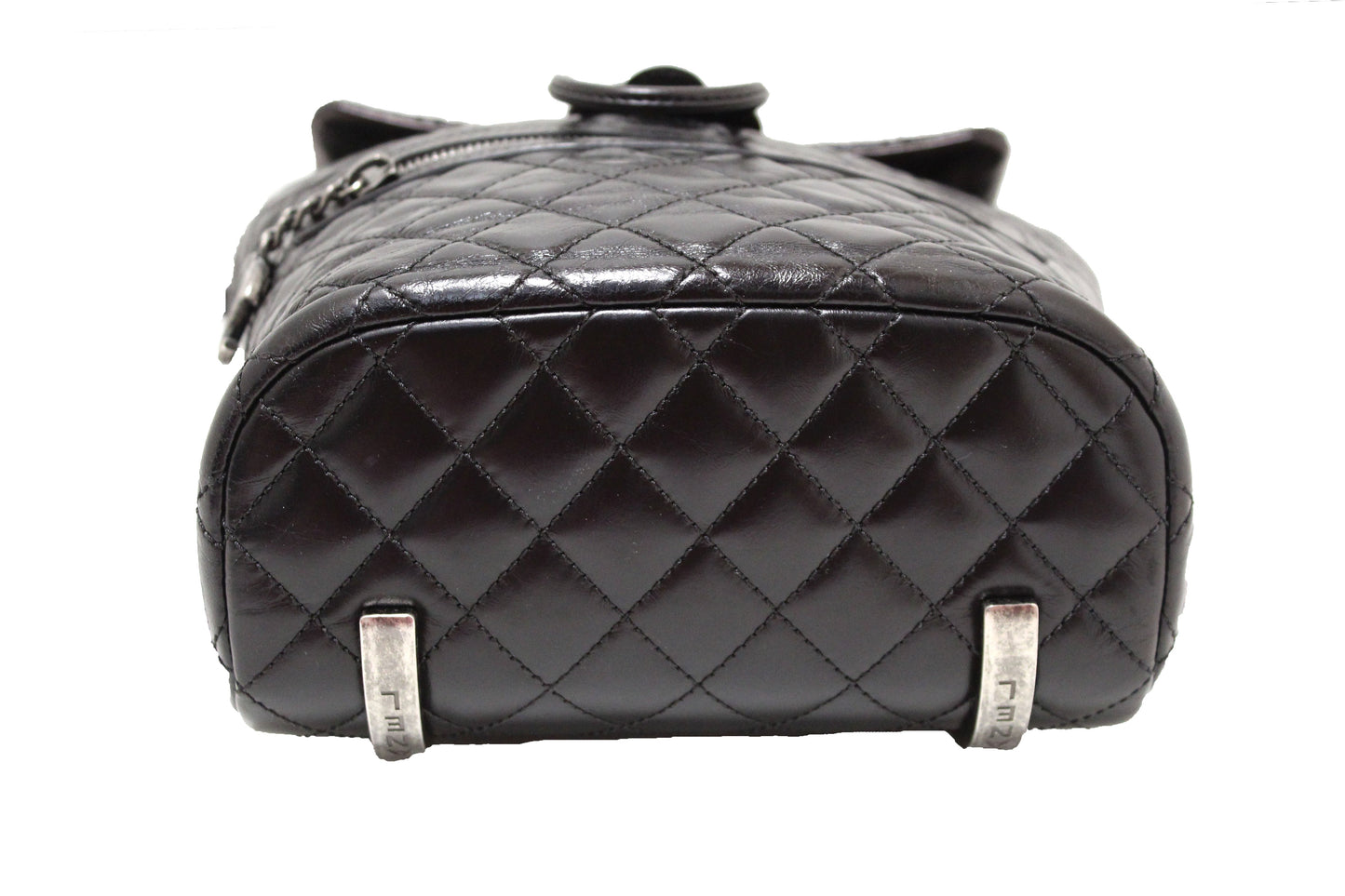 Chanel Black Quilted Calfskin Leather Small Salzburg Mountain Backpack