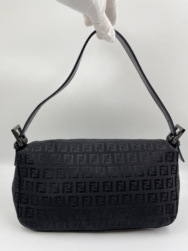 Vintage Fendi Baguette in Black Zucca Canvas