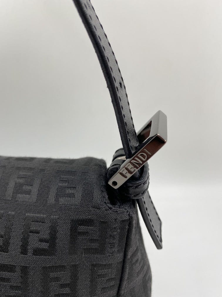 Vintage Fendi Baguette in Black Zucca Canvas