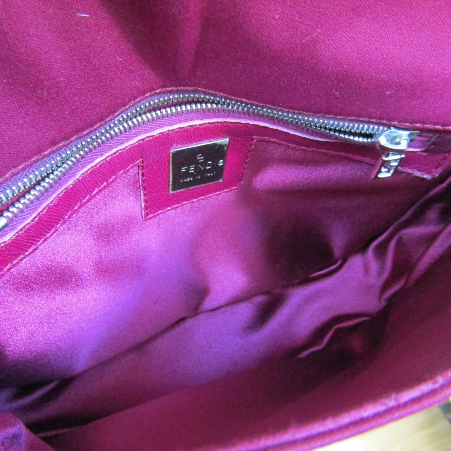 FENDI Shoulder Bag in Purple Fabric