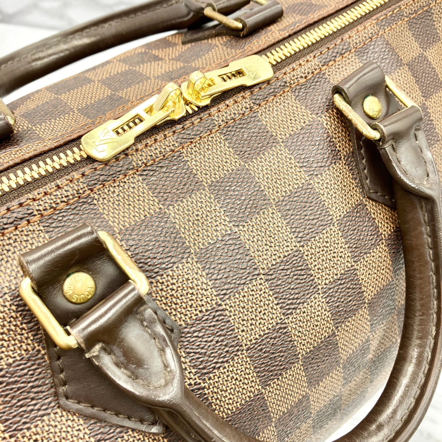 LOUIS VUITTON Damier Speedy 35 Bandouliere