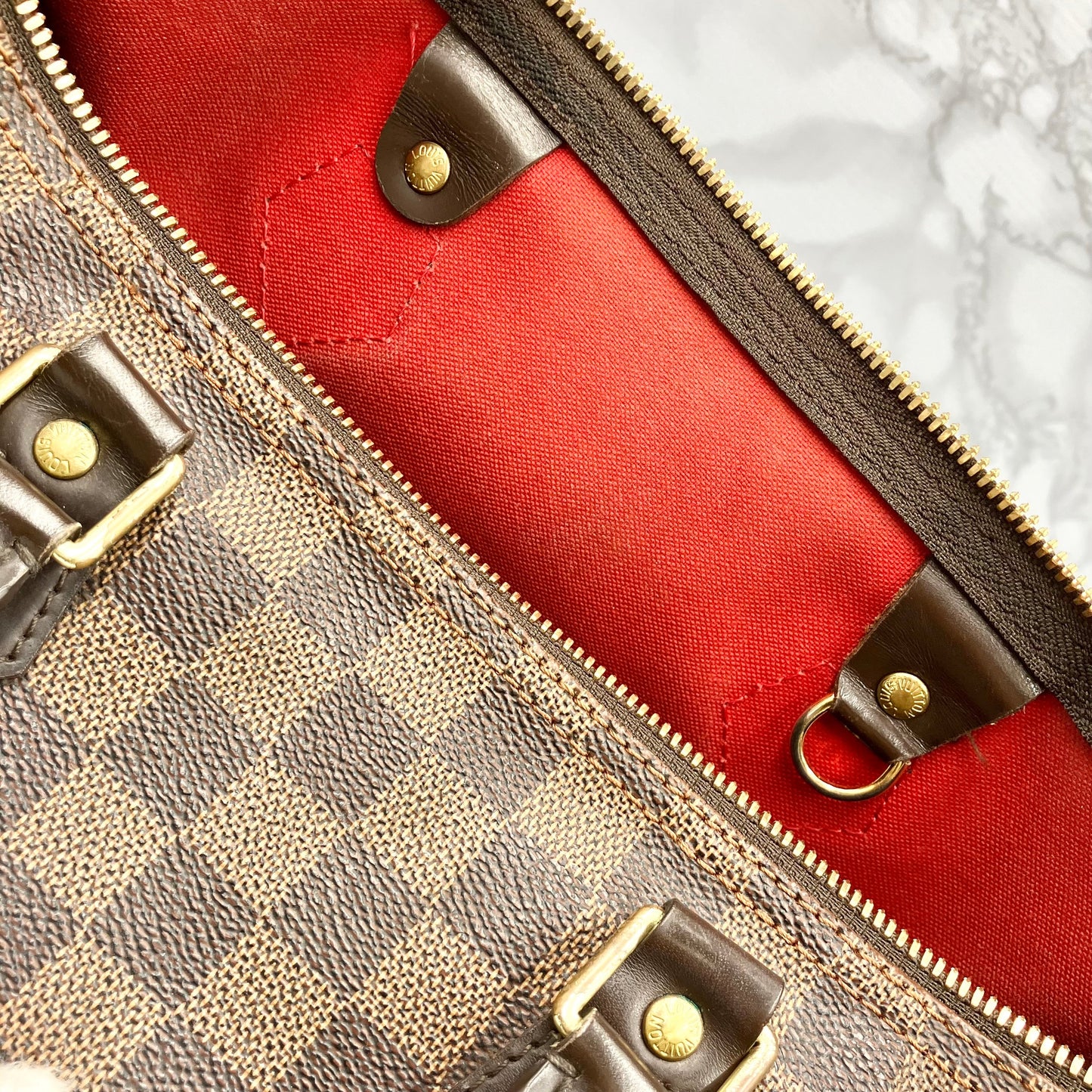 LOUIS VUITTON Damier Speedy 35 Bandouliere