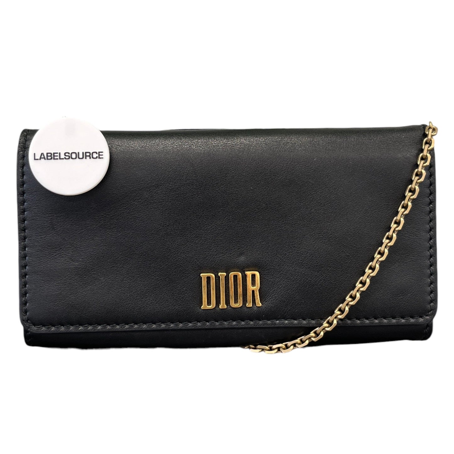 Women's Plaque Logo Clutch Black