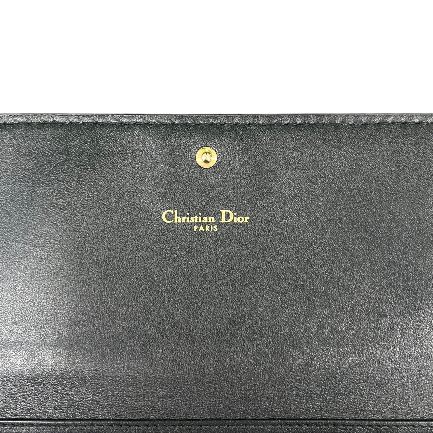 Women's Plaque Logo Clutch Black