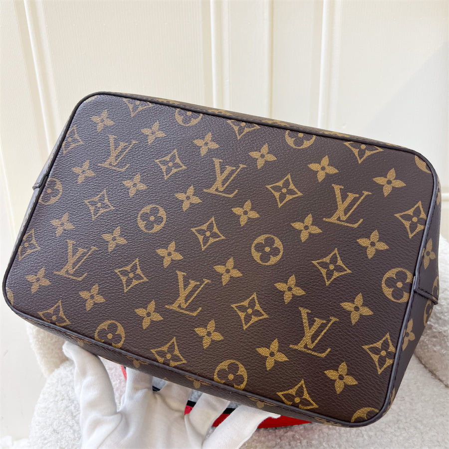 (Partial payment) LV Neonoe MM in Monogram Canvas with Coquelicot Red Interior and Strap