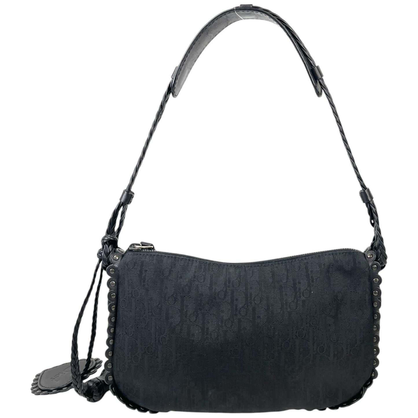 Women's John Galliano Diorissimo Braided Hobo Bag Black