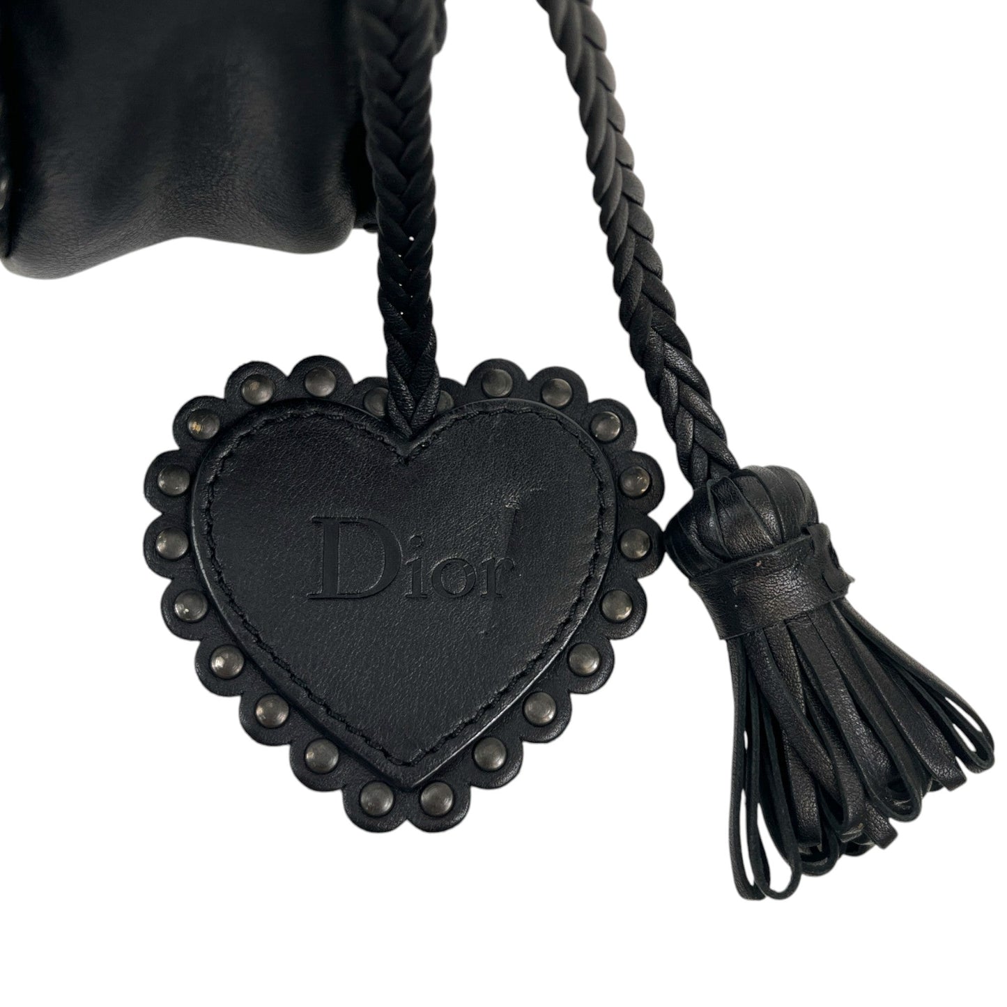 Women's John Galliano Diorissimo Braided Hobo Bag Black