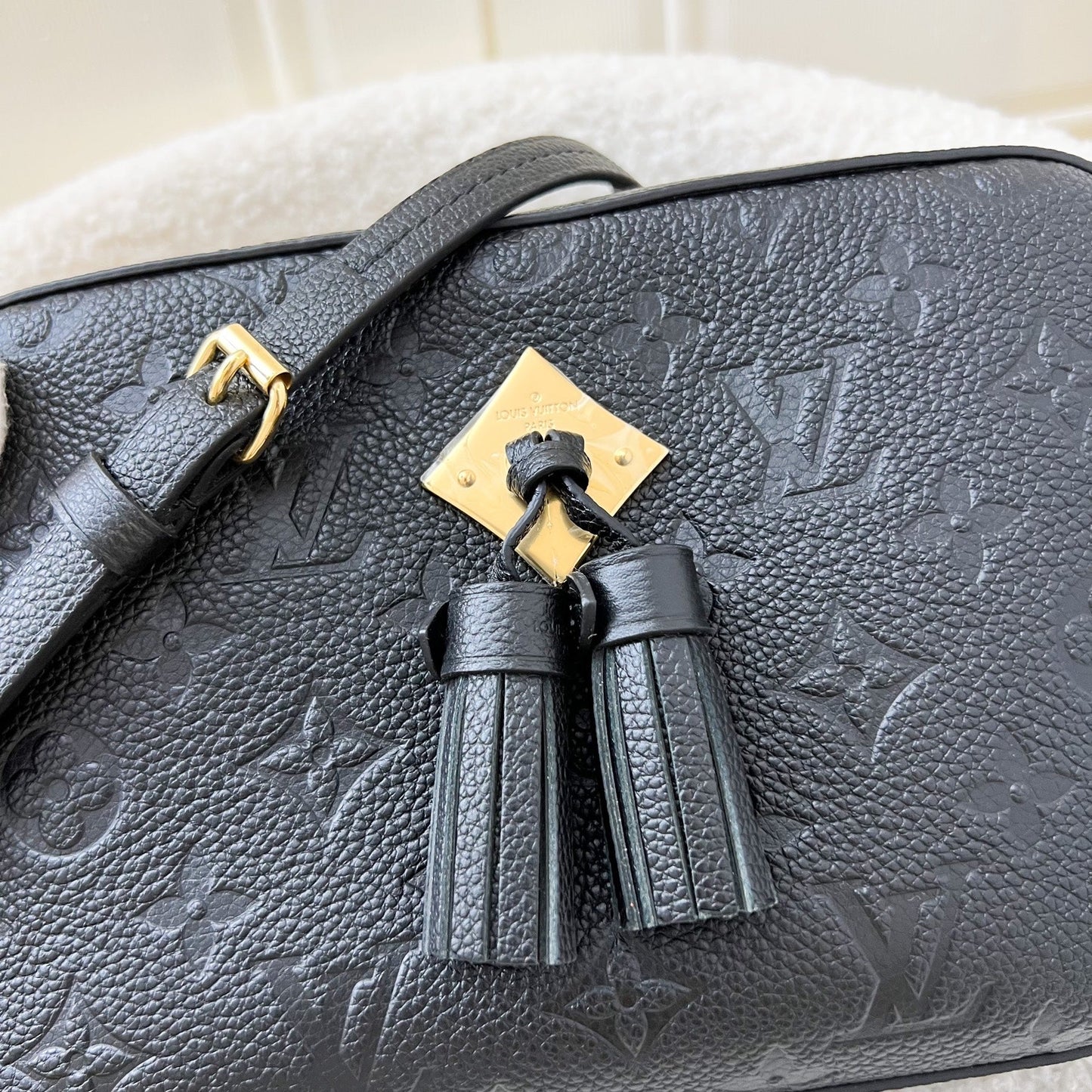 LV Saintonge Crossbody Camera Bag in Black Empriente Leather and GHW