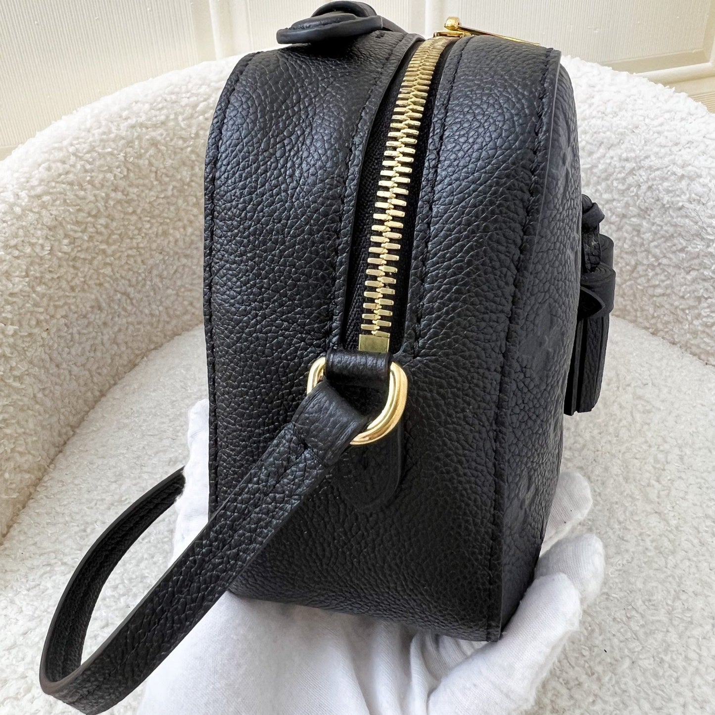 LV Saintonge Crossbody Camera Bag in Black Empriente Leather and GHW