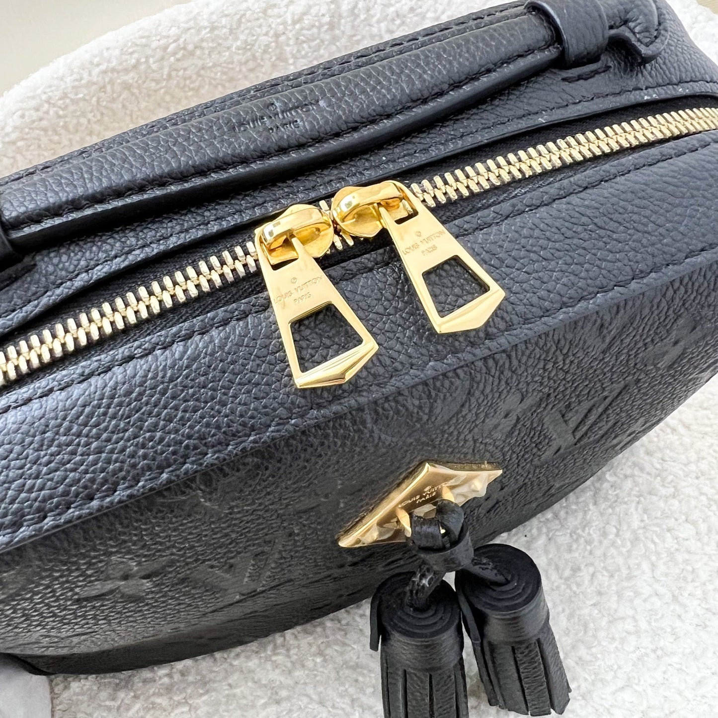 LV Saintonge Crossbody Camera Bag in Black Empriente Leather and GHW