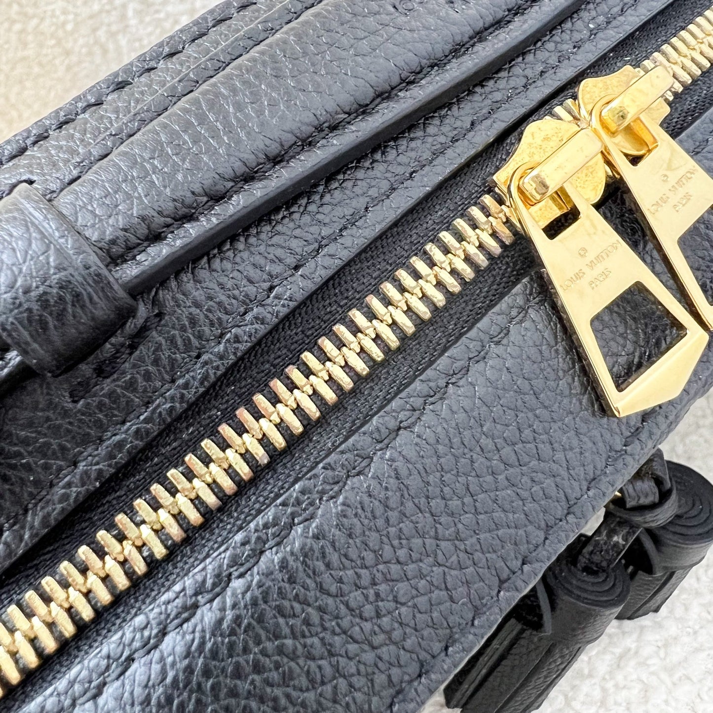 LV Saintonge Crossbody Camera Bag in Black Empriente Leather and GHW
