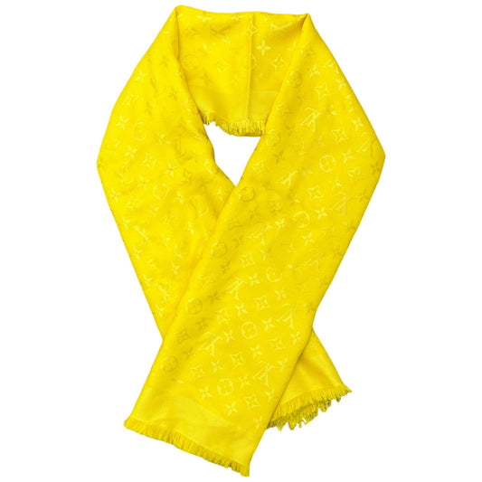 Women's Monogram Shawl Yellow