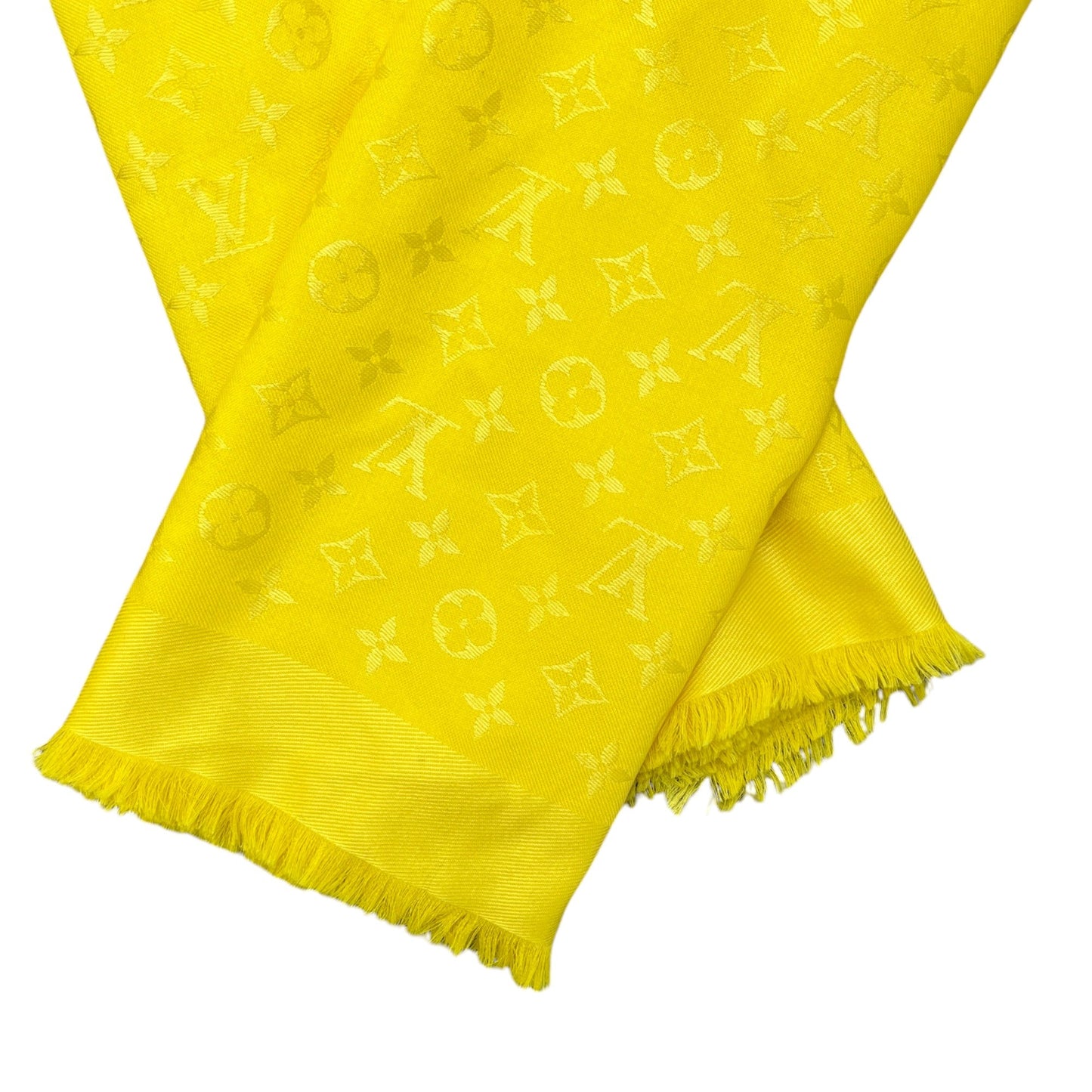 Women's Monogram Shawl Yellow