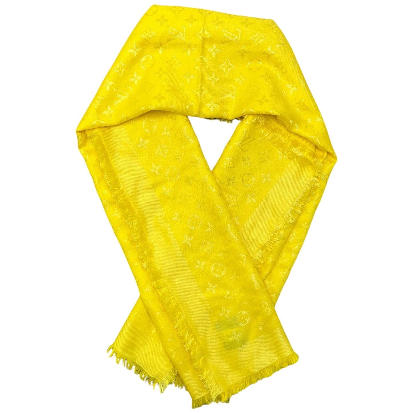 Women's Monogram Shawl Yellow