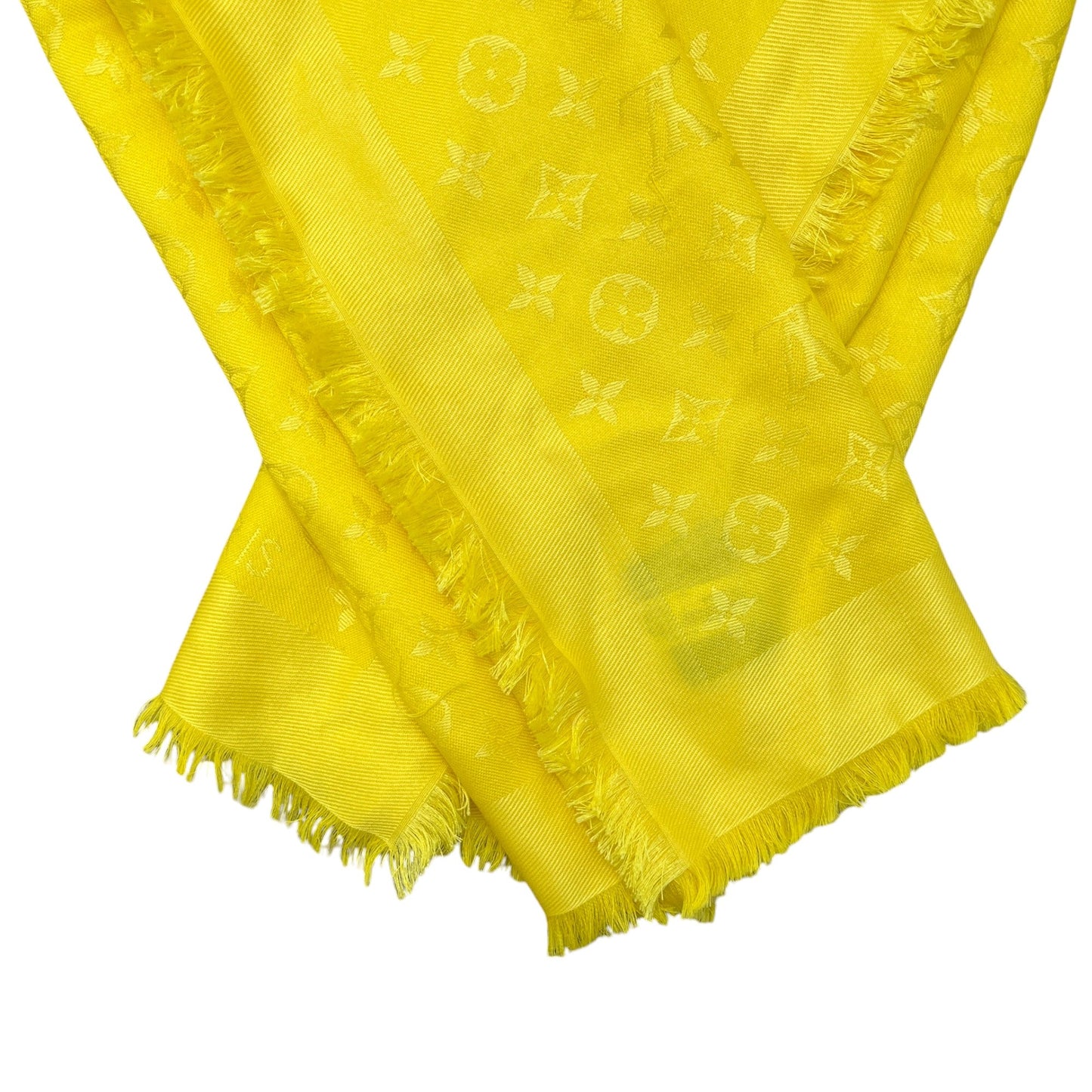 Women's Monogram Shawl Yellow