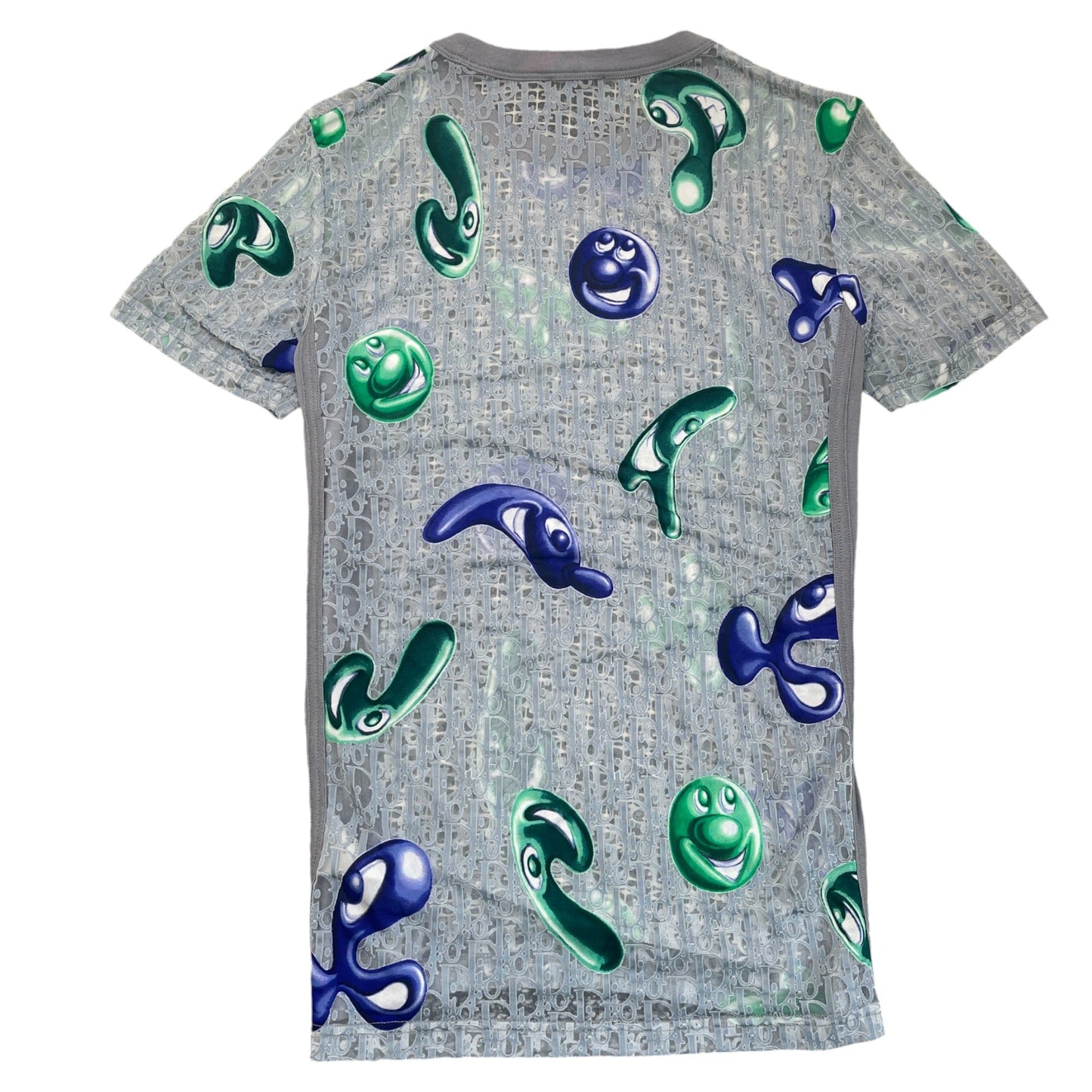 Women's X Kenny Scharf Oblique Mesh T-Shirt Grey Size S