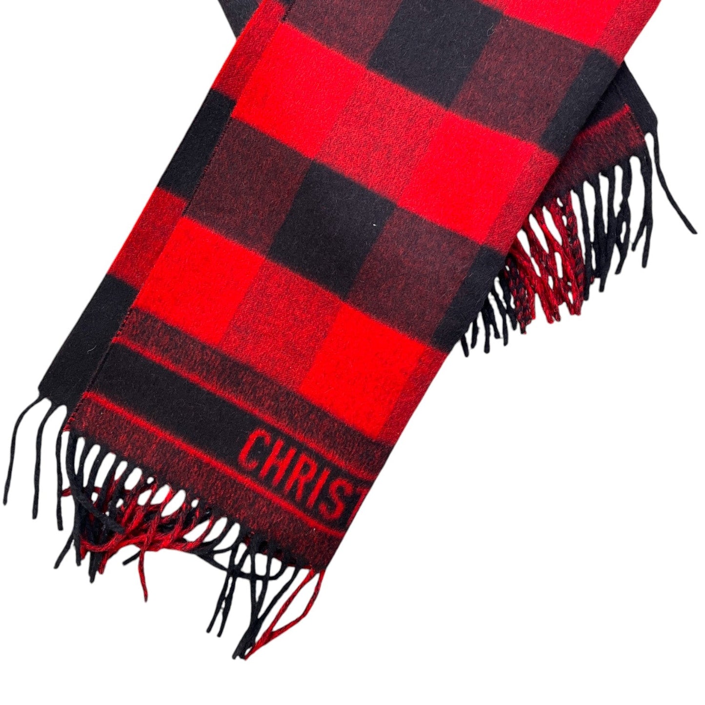 Women's Checkered Scarf Red