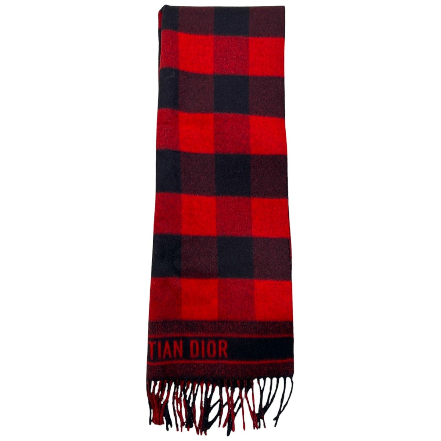 Women's Checkered Scarf Red