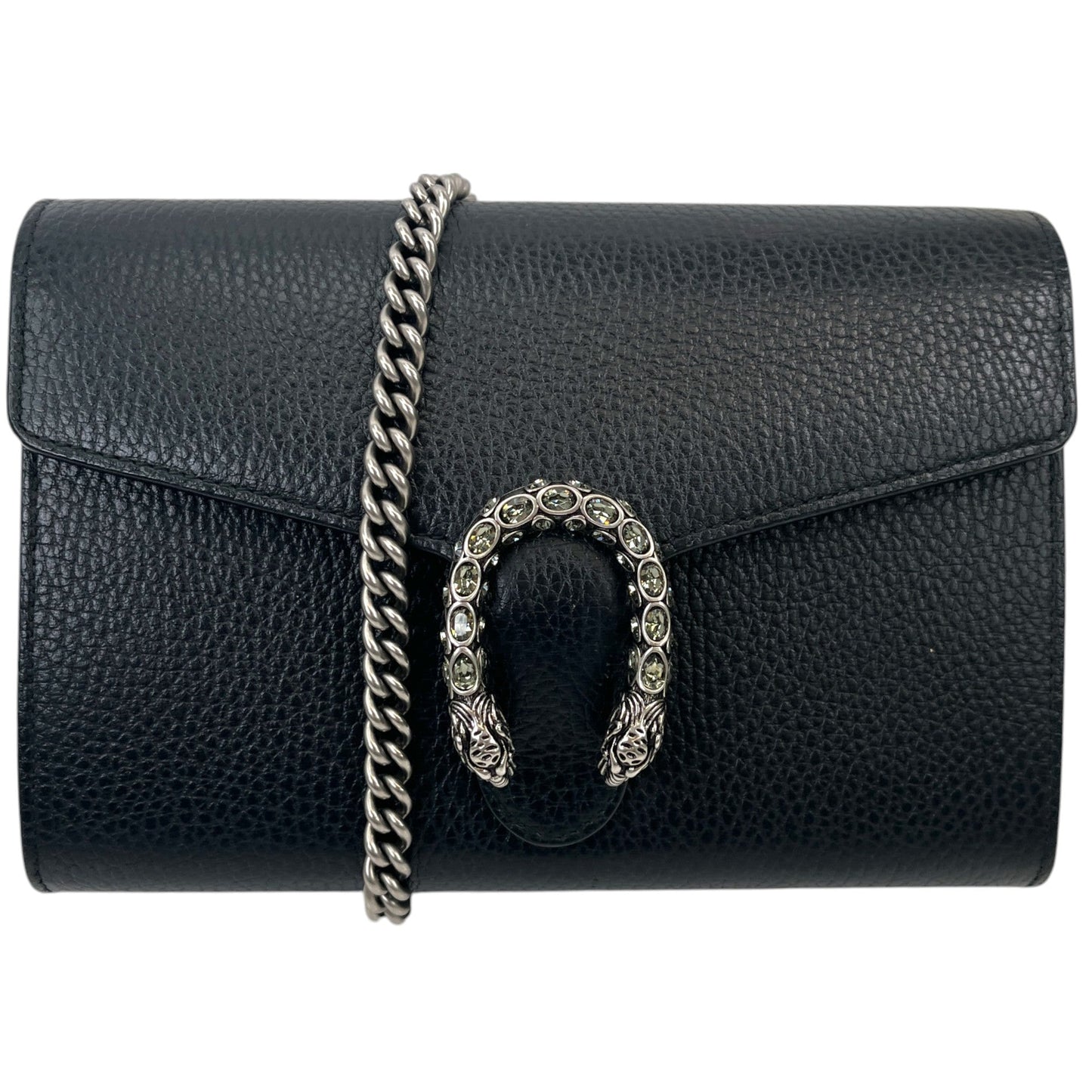 Women's Dionysus Leather Mini Chain Bag Black