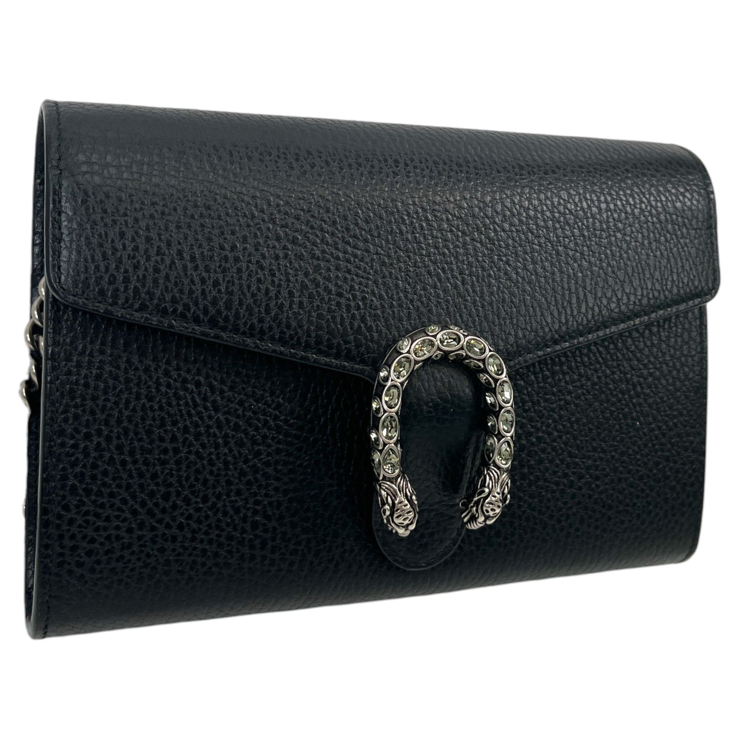 Women's Dionysus Leather Mini Chain Bag Black