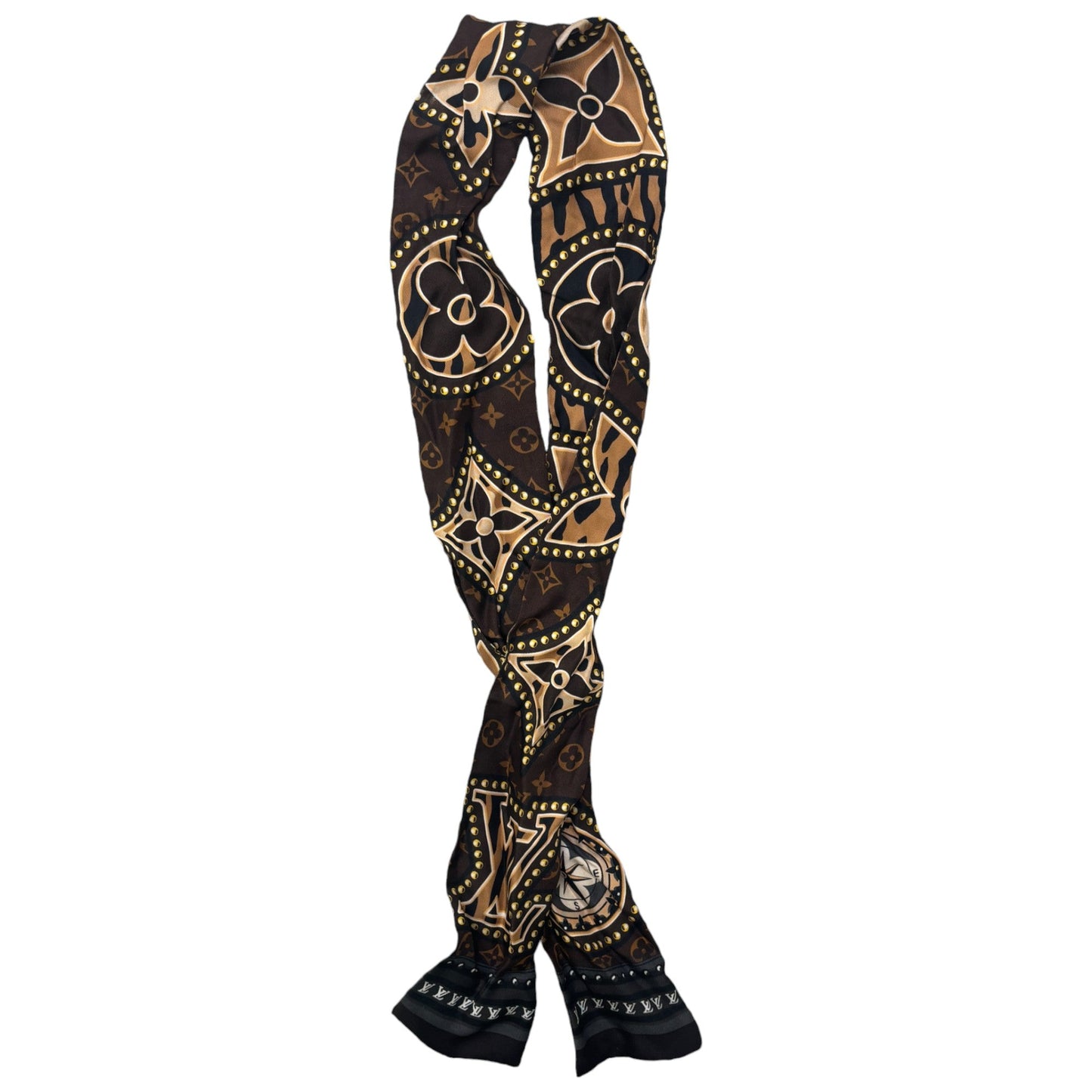 Women's Monogram Confidential Bandeau Scarf Brown