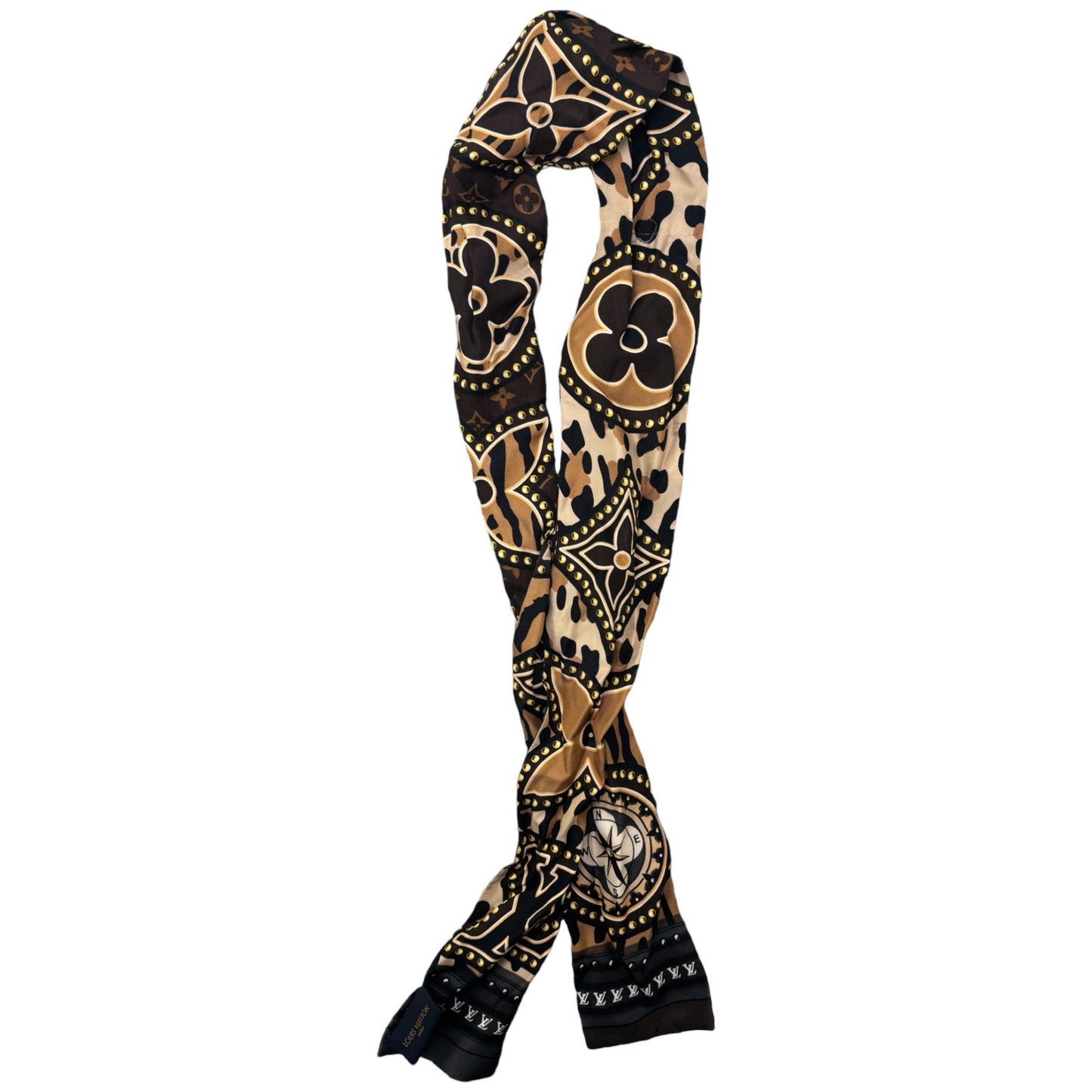 Women's Monogram Confidential Bandeau Scarf Brown