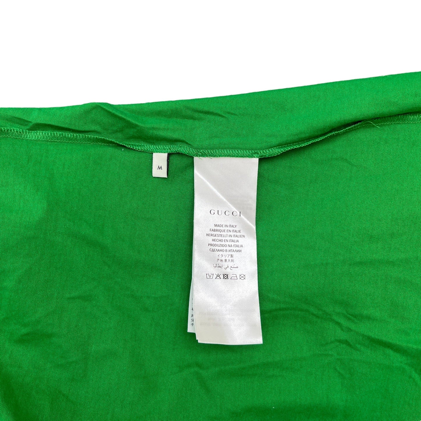 Men's Shoulder Logo T-Shirt Green Size M