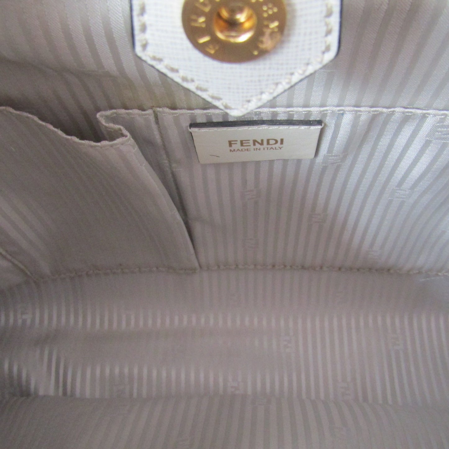 FENDI 2Jours Handbag in White Leather