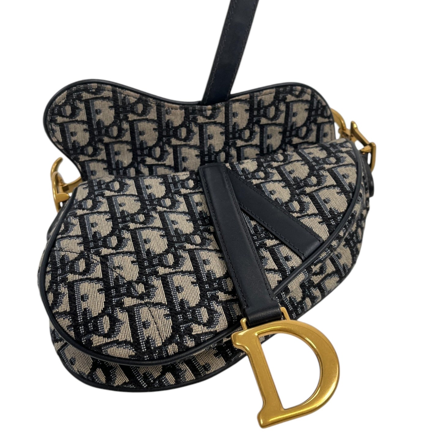 Women's Mini Saddle Oblique Bag Navy