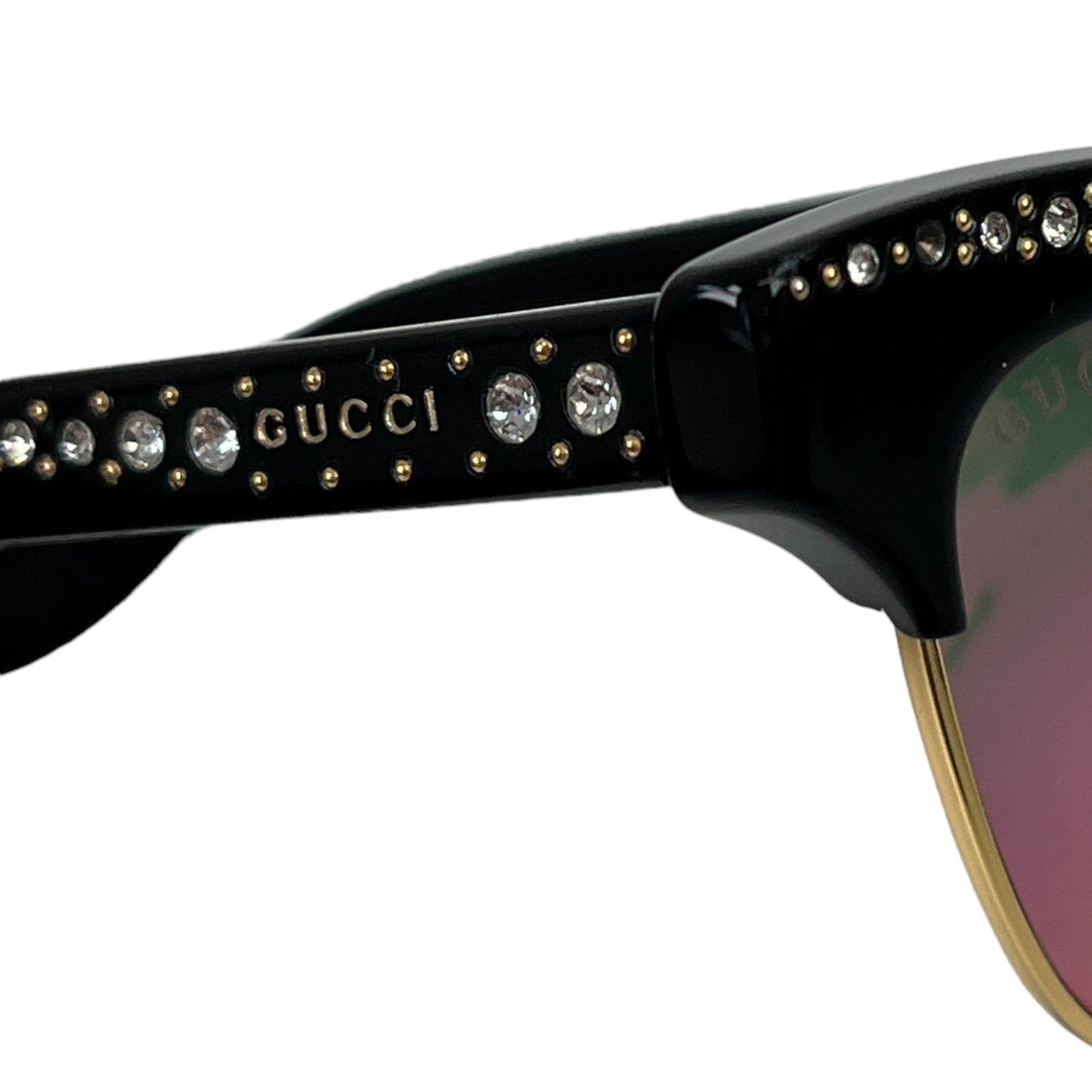 Women's Gg0153S 001 Crystal Sunglasses Black