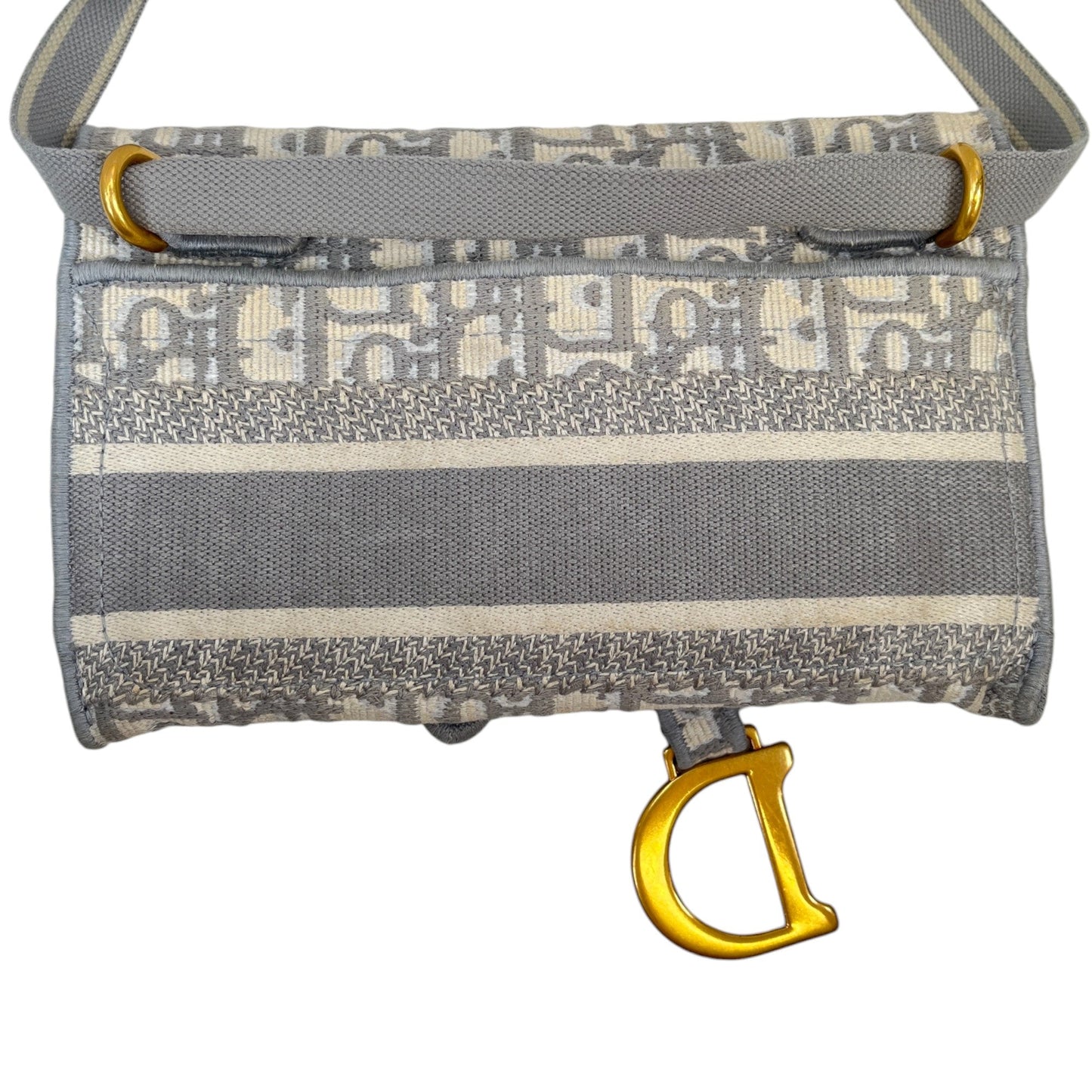 Women's Oblique Saddle Pouch Belt Bag Grey