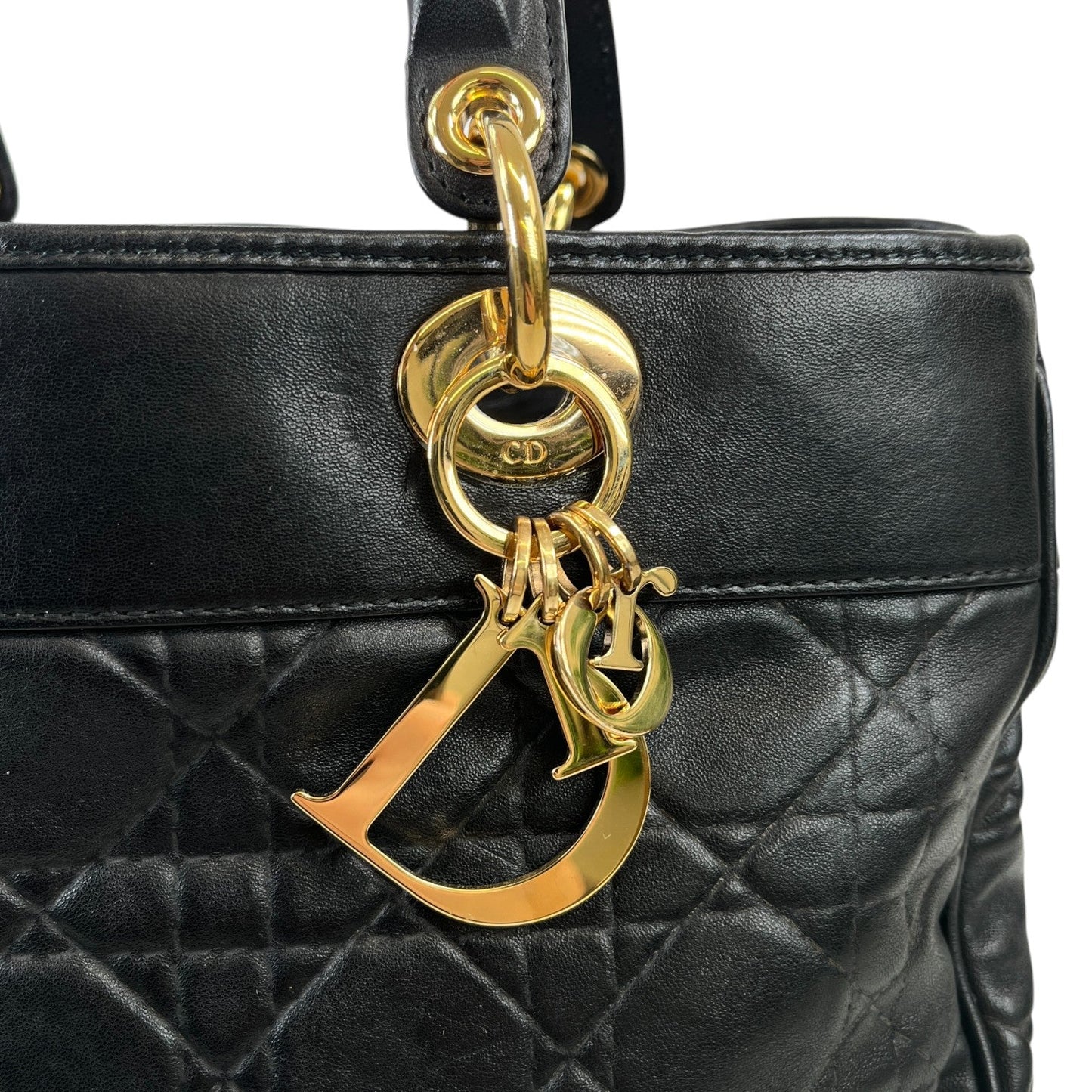 Women's Vintage Large Lady Dior Bag Black