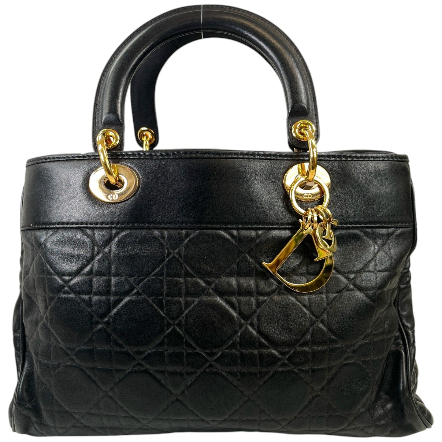 Women's Vintage Large Lady Dior Bag Black