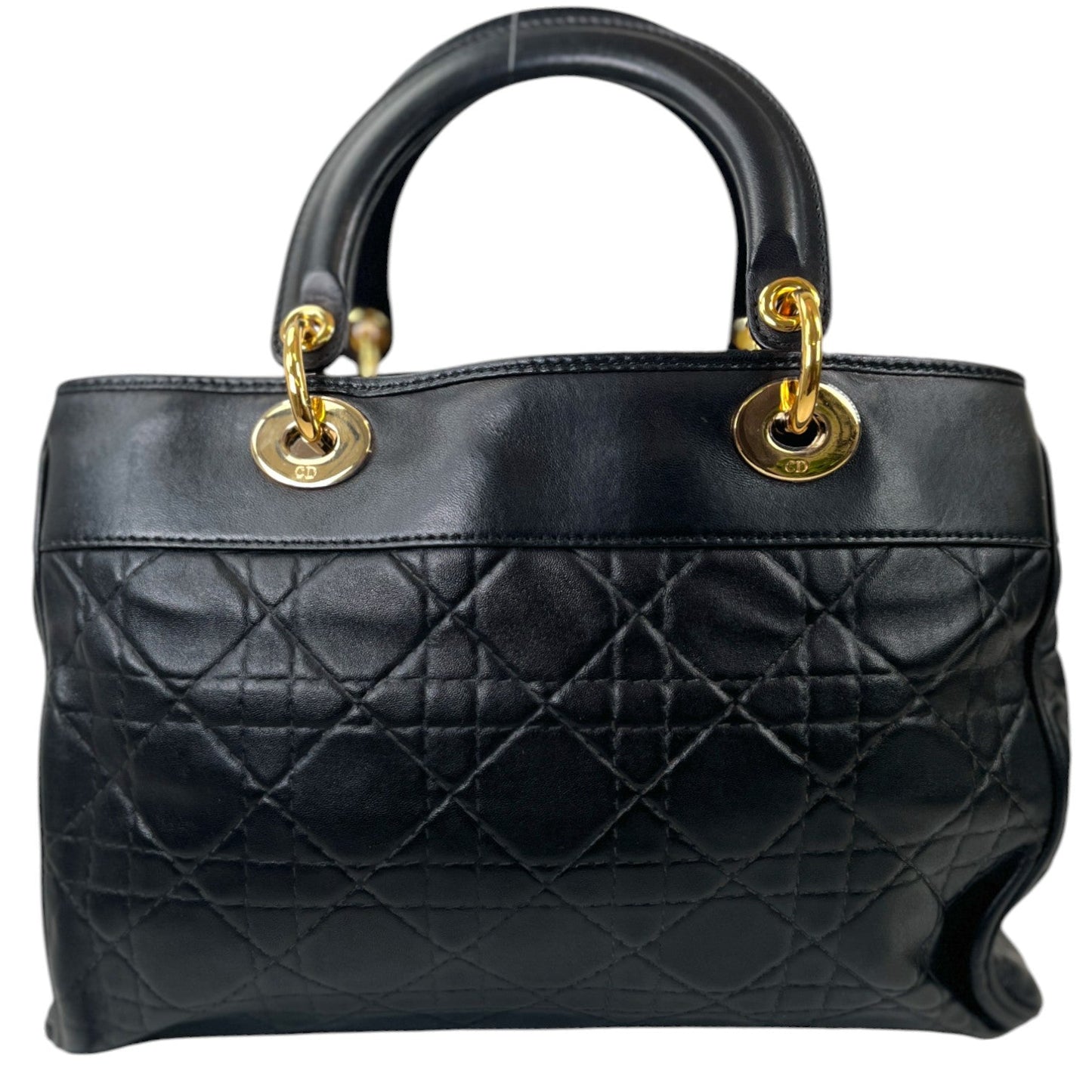 Women's Vintage Large Lady Dior Bag Black