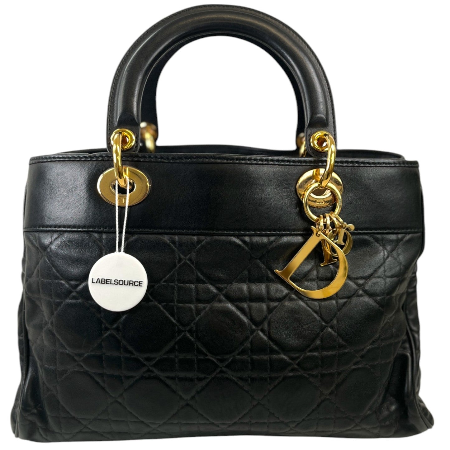 Women's Vintage Large Lady Dior Bag Black