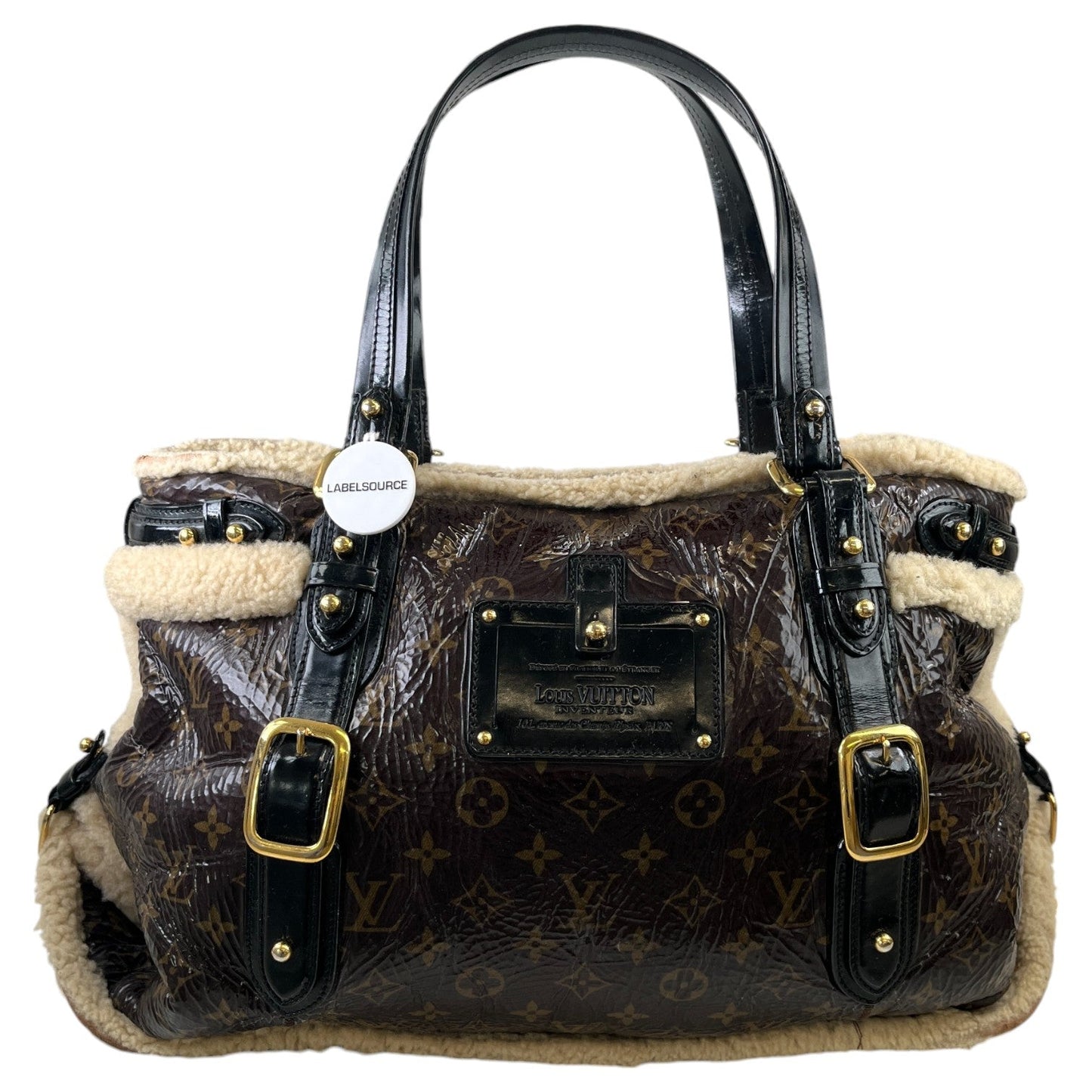 Women's Monogram Shearling Thunder Handbag Brown