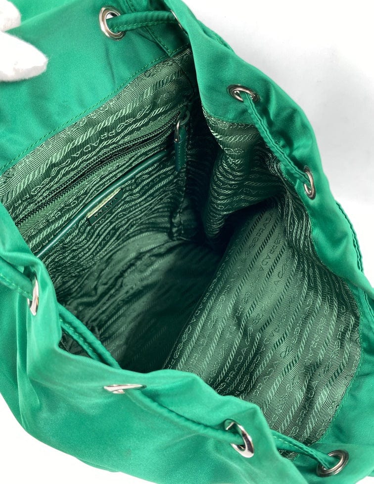 Prada Nylon Green Backpack