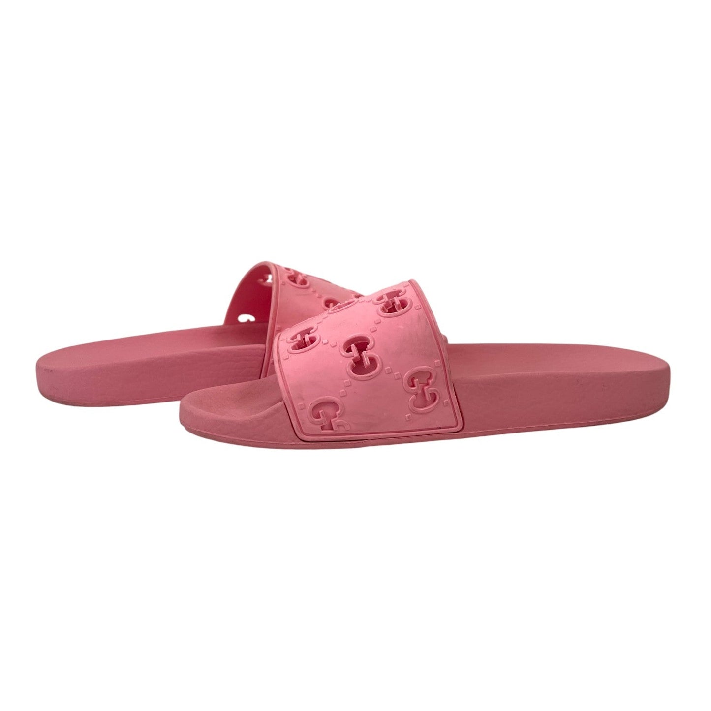 Women's Gg Cutout Monogram Slides Pink Size EU 36 / UK 3