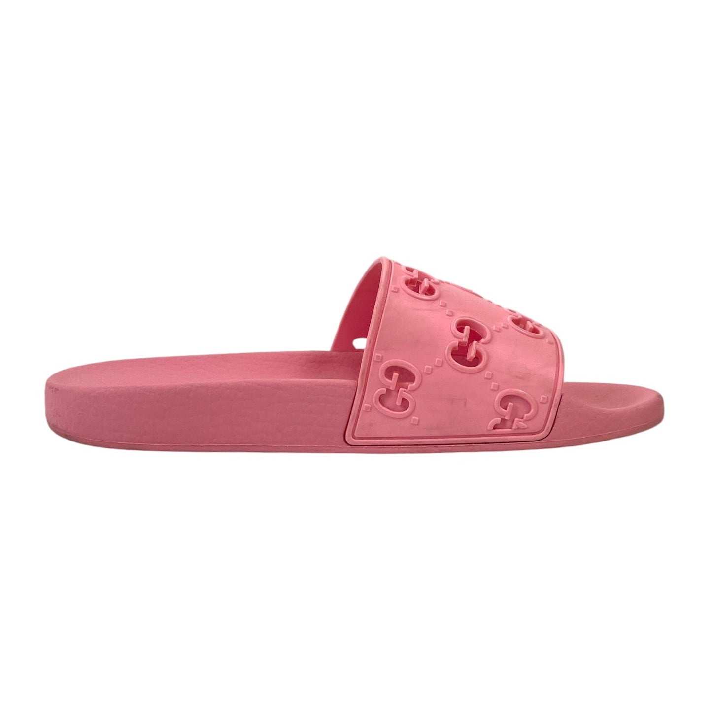 Women's Gg Cutout Monogram Slides Pink Size EU 36 / UK 3