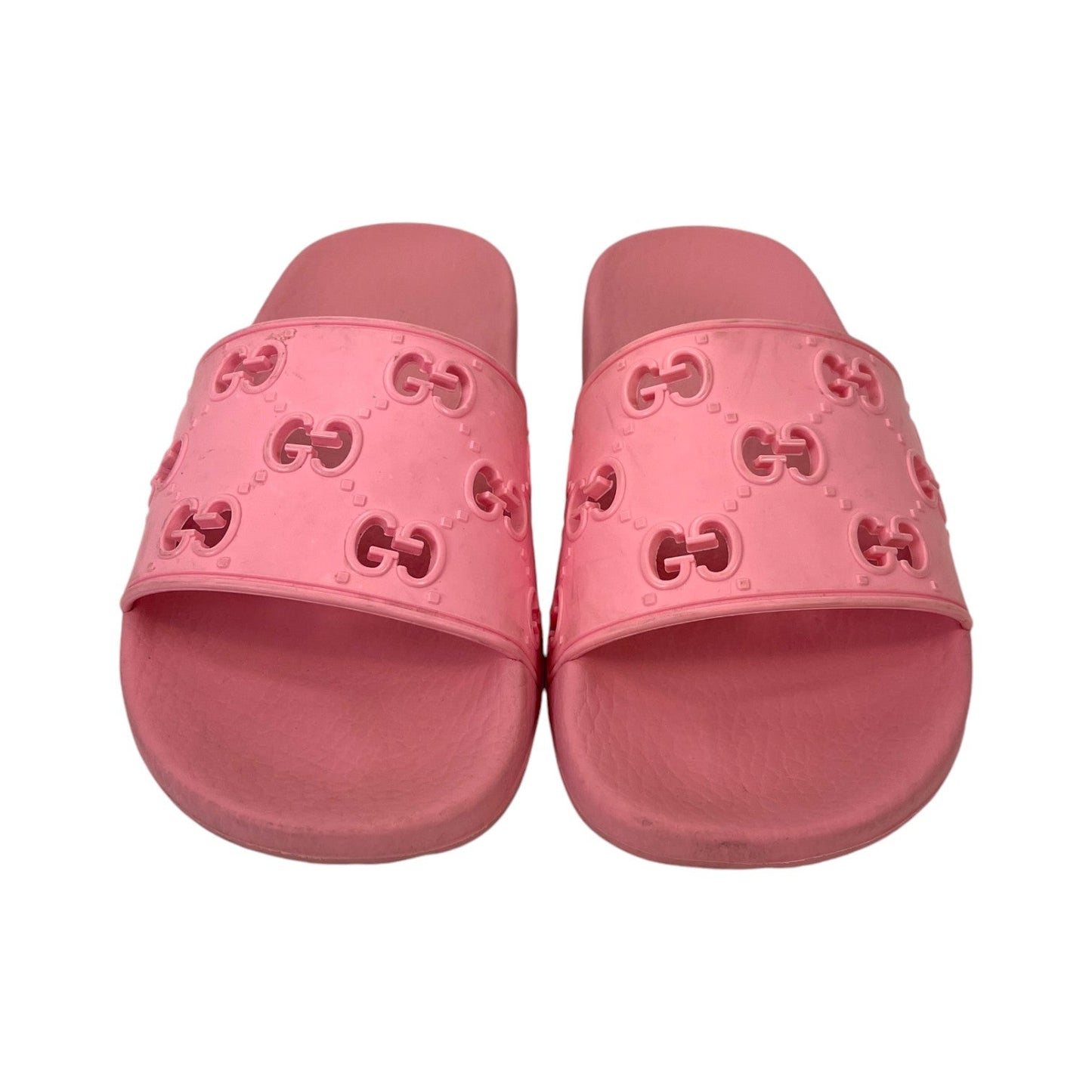 Women's Gg Cutout Monogram Slides Pink Size EU 36 / UK 3