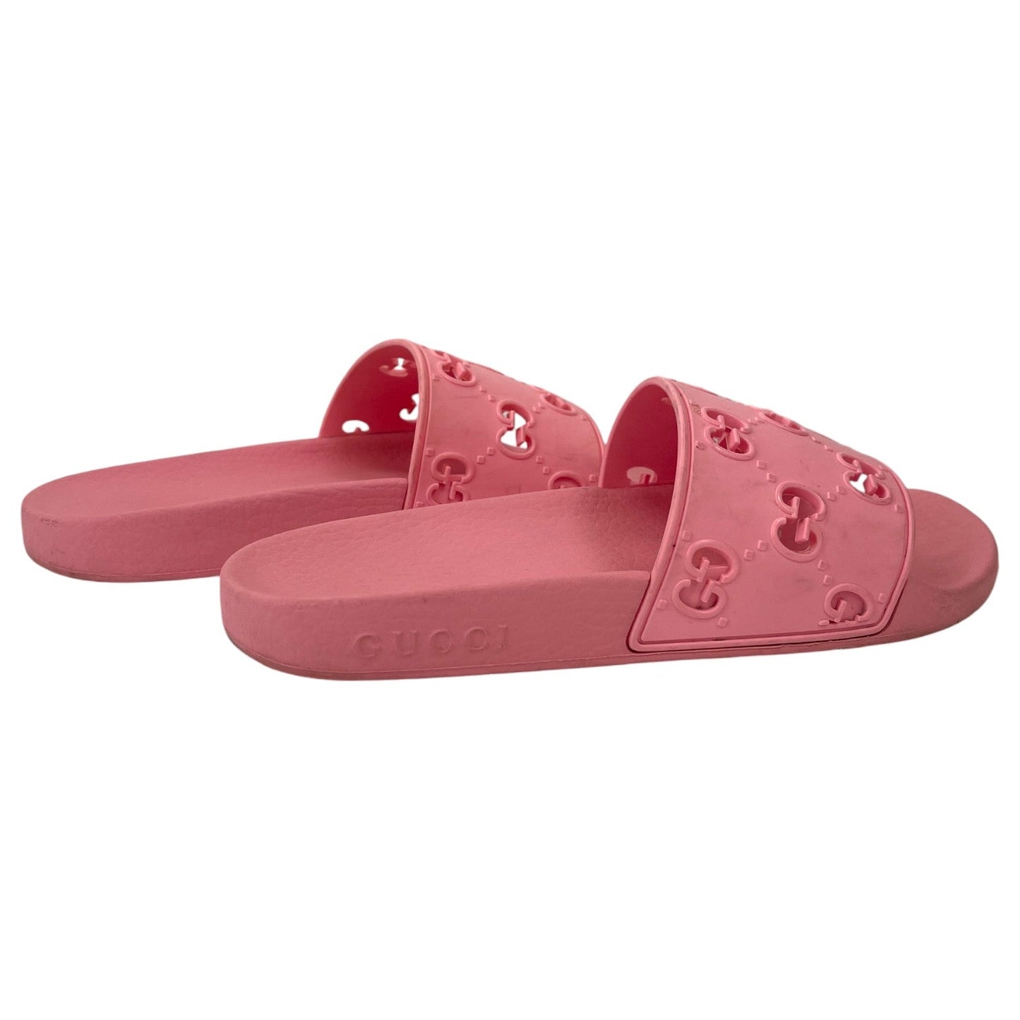 Women's Gg Cutout Monogram Slides Pink Size EU 36 / UK 3