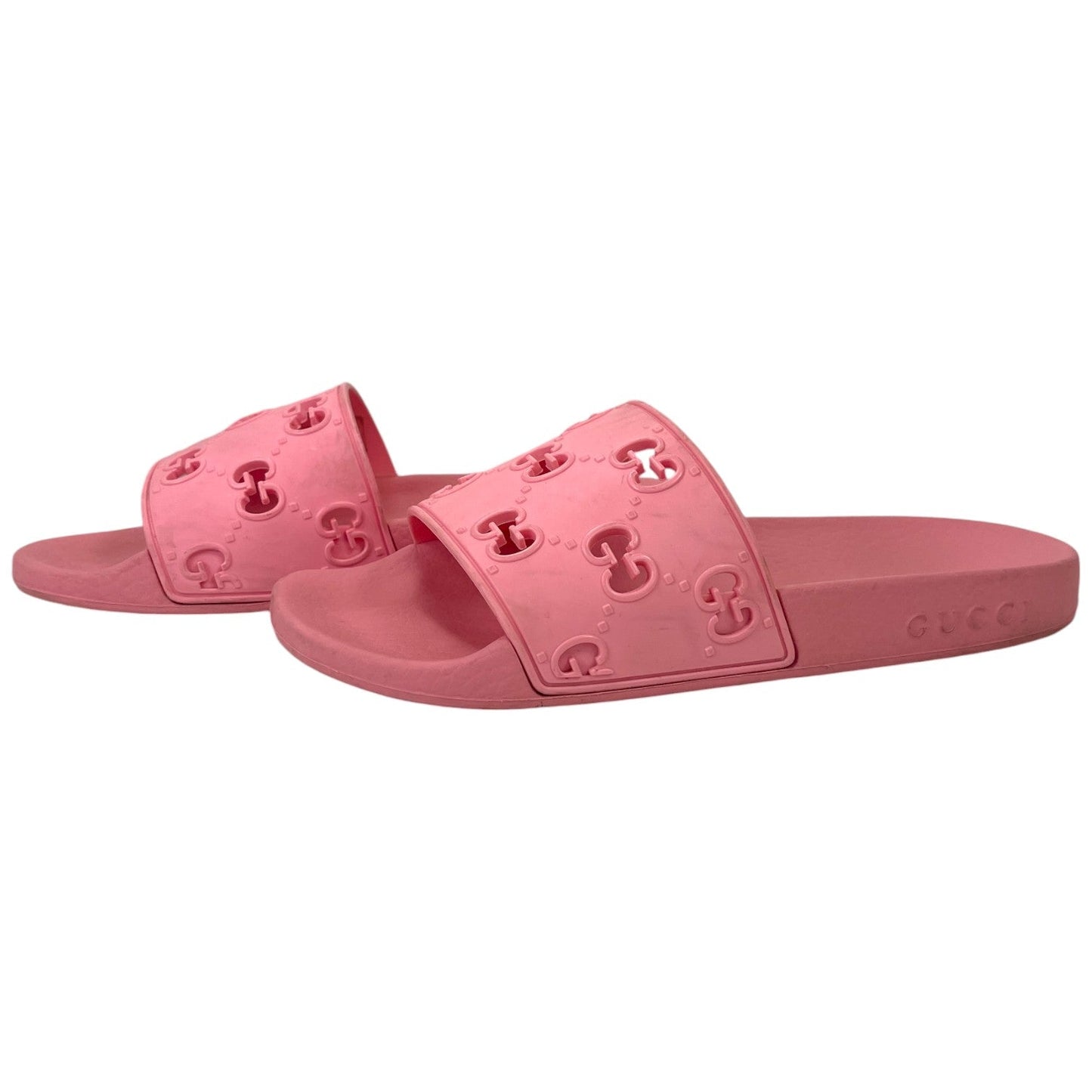 Women's Gg Cutout Monogram Slides Pink Size EU 36 / UK 3