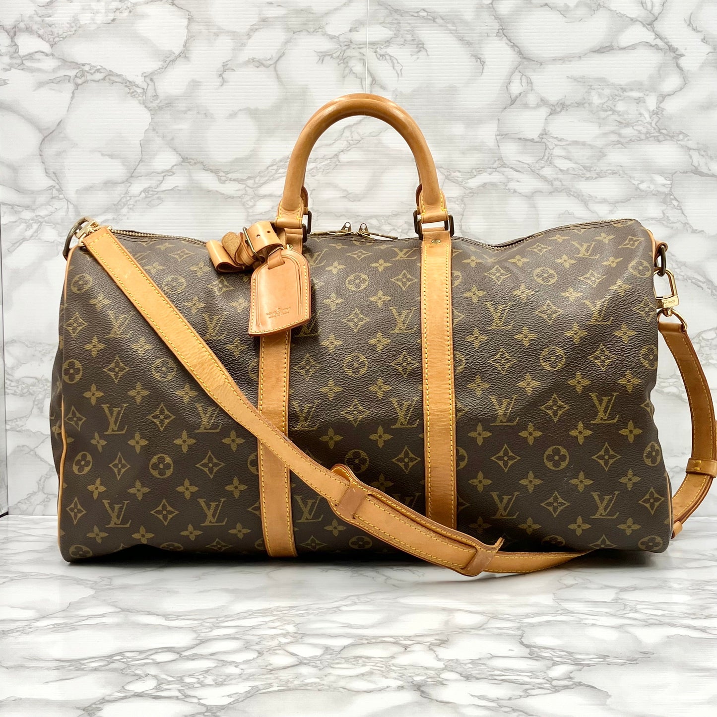LOUIS VUITTON Monogram Keepall 50 Bandoliere