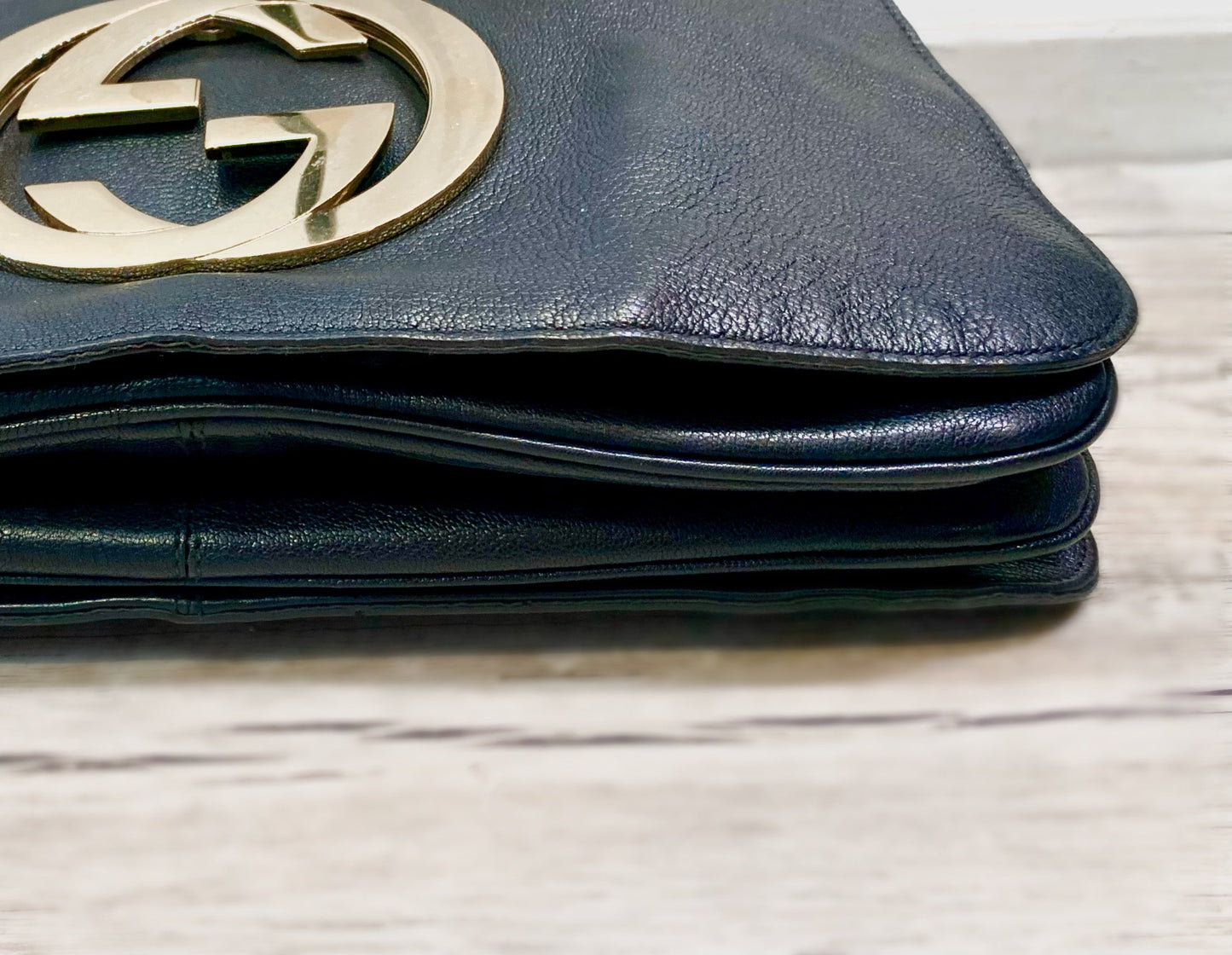 GUCCI BLONDIE LEATHER FLAP SHOULDER BAG