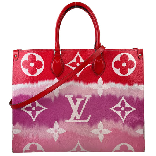 Women's Escale Monogram Onthego Gm Tote Bag Red