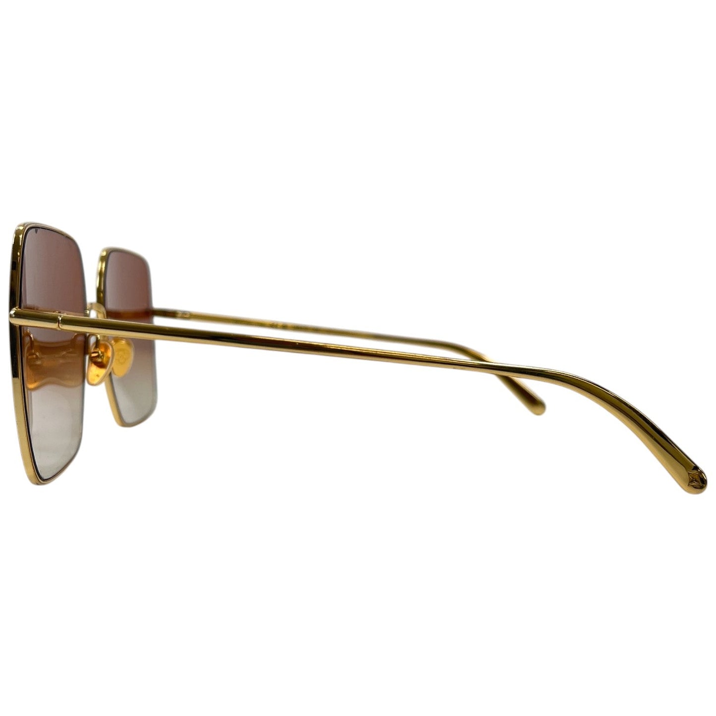 Women's Lv Charm Square Sunglasses Gold