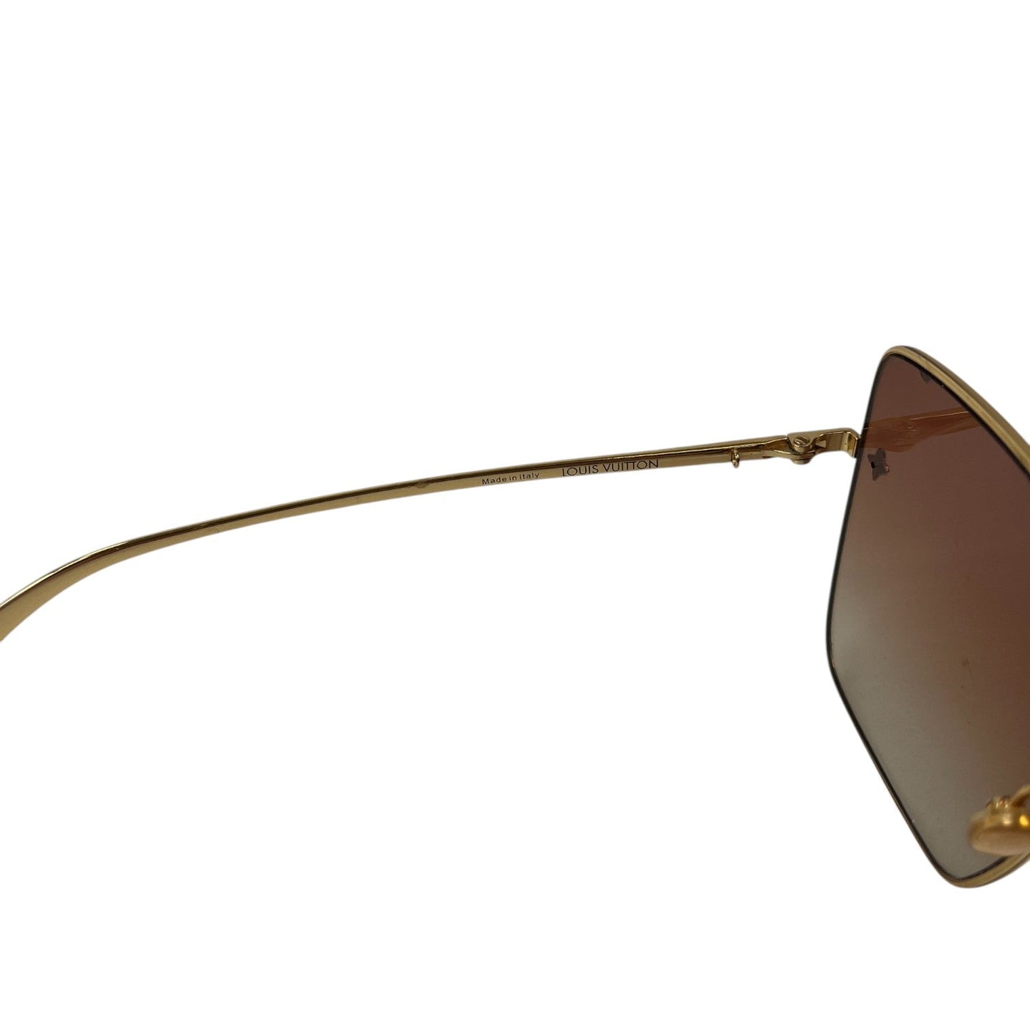 Women's Lv Charm Square Sunglasses Gold